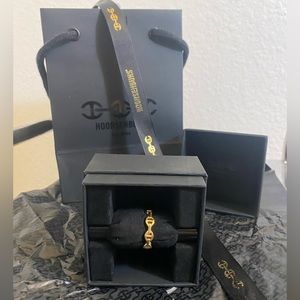 Hoorsenbuhs rose gold dame tri link ring sz 6.25